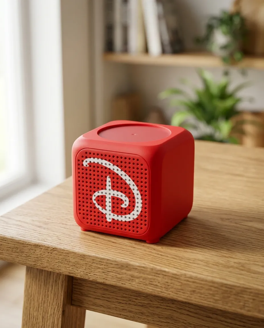 Портативна тонколонка и аудио плеър Disney, червен куб